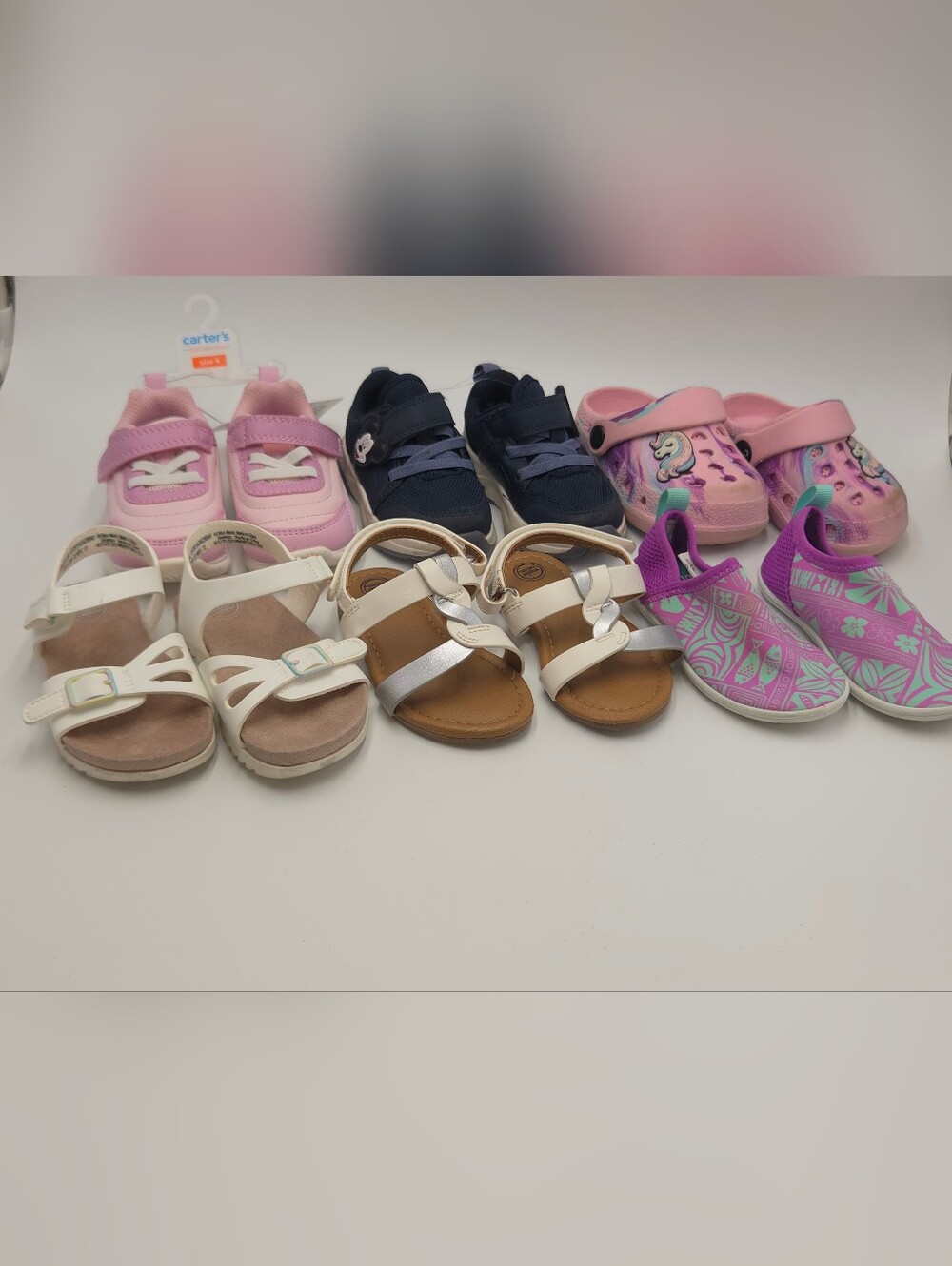 Bundle of 6 pair Kids Running, Walking, Swimming Shoes OBO